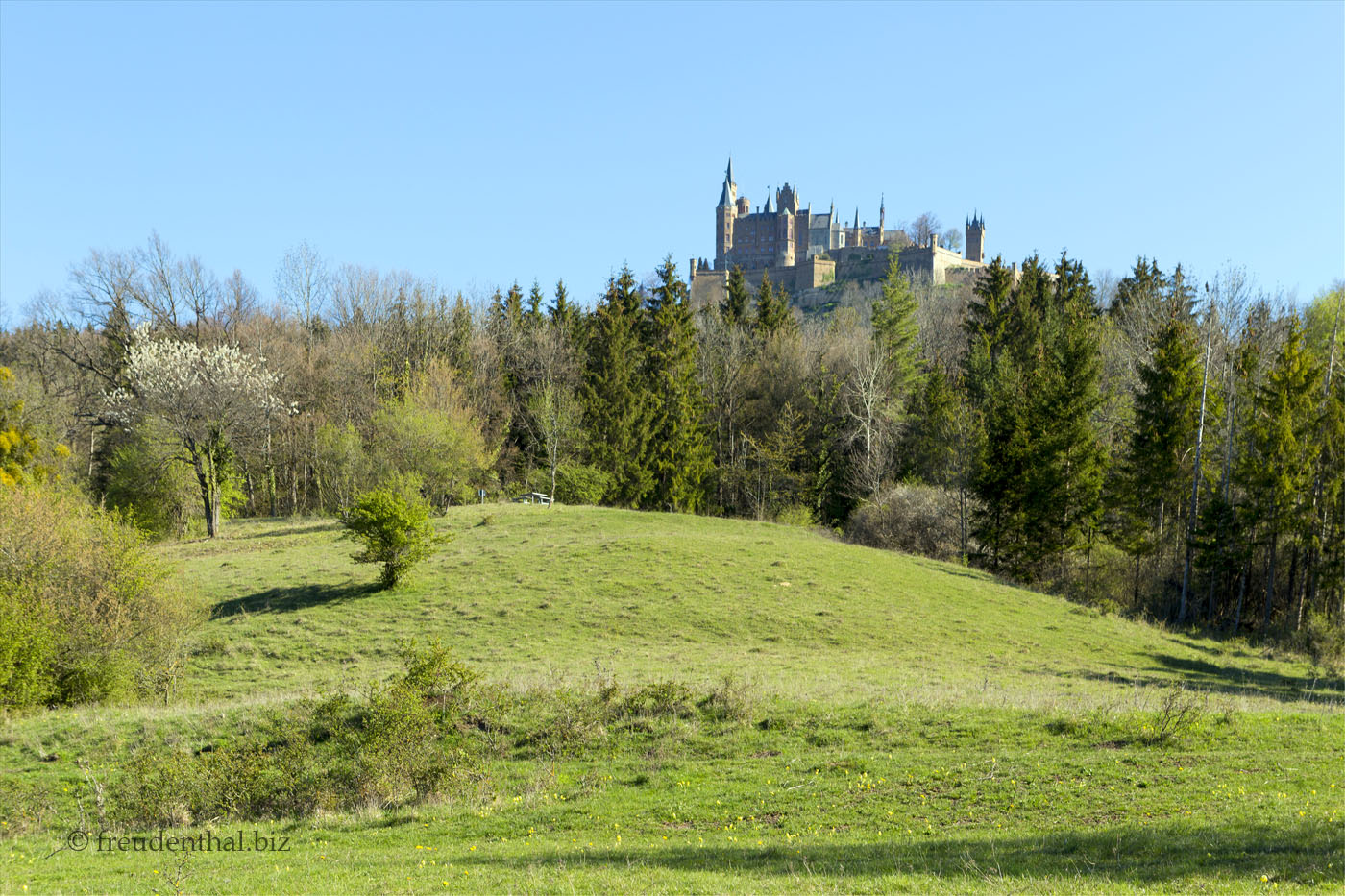 Aussicht von Zimmern auf die Hohenzollern