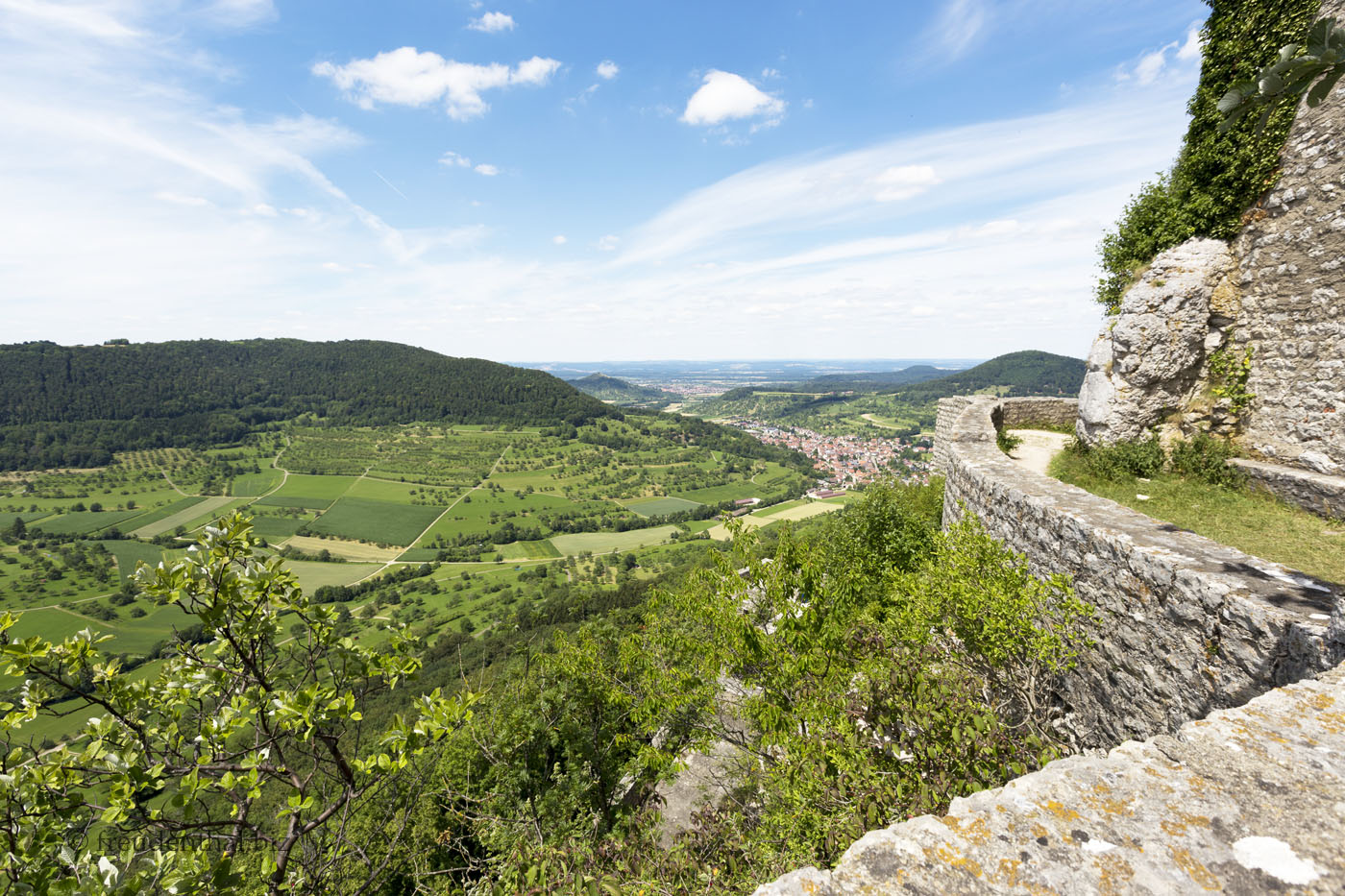 Aussicht von der Burgruine Reußenstein