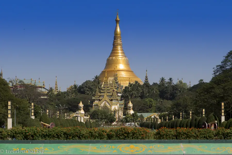 die Shwedagon-Pagode von Yangun