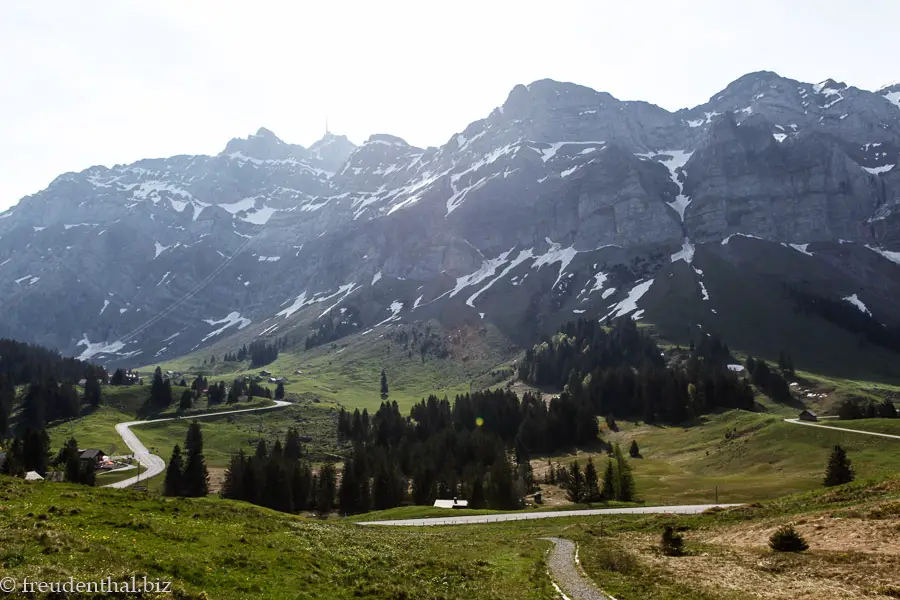 Blick über die Schwägalp zum Säntis