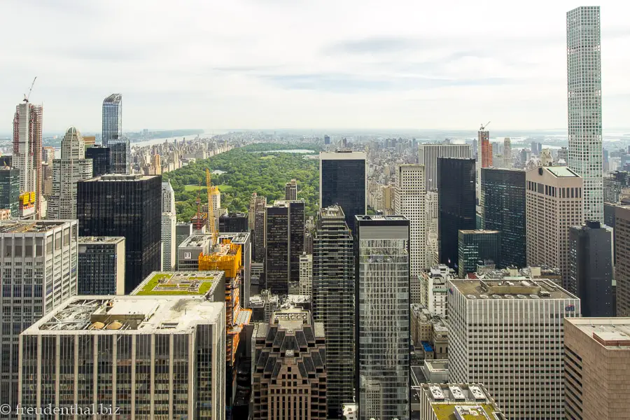 Aussicht über den Central Park vom Top of the Rock