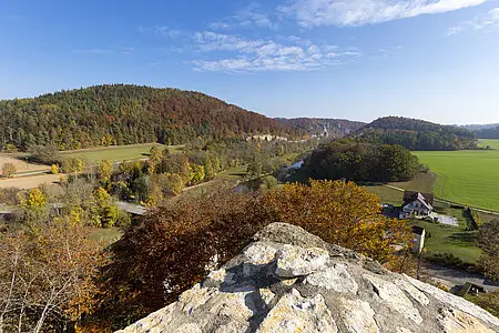 Aussicht vom Bergfried der Ruine Dietfurt