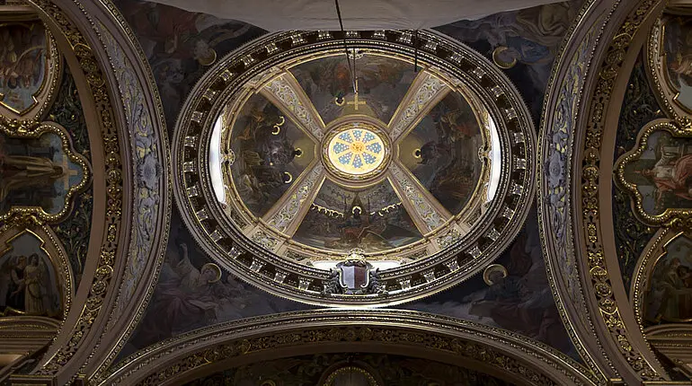 Kuppel der St Paul's Church von Valletta