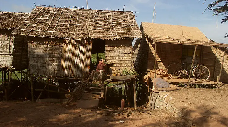 Tonlé Sap - Dorf auf dem Trockenen