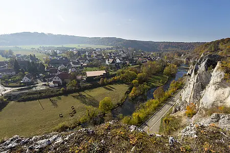 Aussicht vom Donaufelsengarten auf die Donau