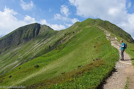 Wanderweg hoch zum Fellhorn-Gipfel