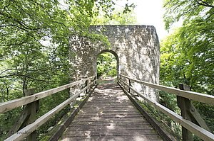 Brücke zur Burgruine Rauber