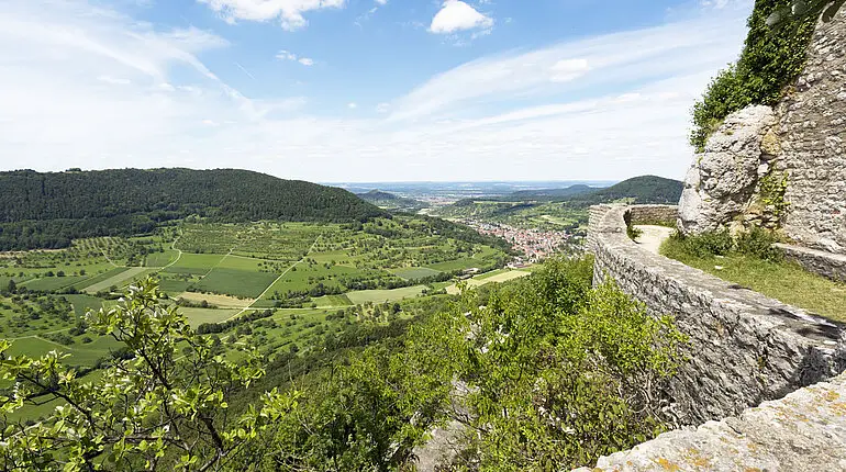 Aussicht von der Burg Reußenstein