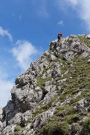 2-Länder-Sportklettersteig, erster Abschnitt