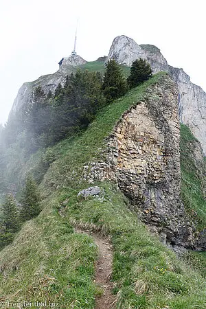 Blick zur Bergstation des Hohen Kasten