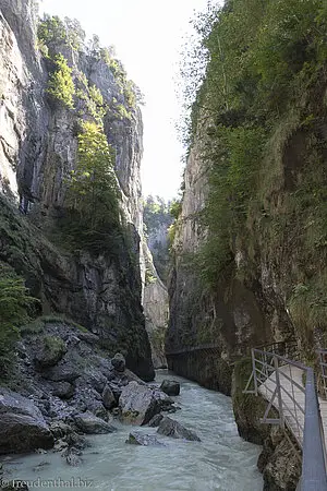 Es ist meist schattig in der Schlucht