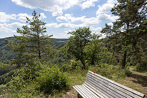 Rastbank auf dem Triebfelsen