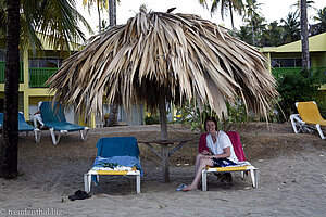 am Strand vom Hotel Starfish Tobago