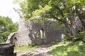 Mauerreste der Burg Rauber