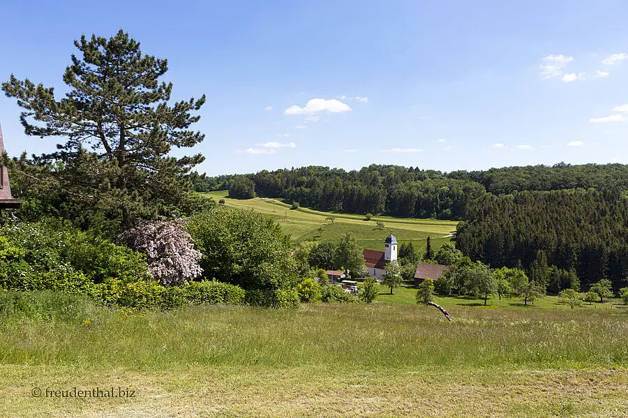 Aussicht von der Station Hof über Apfelstetten