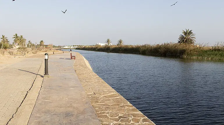 die Lagune Khor Al Baleed bei Salalah im Oman