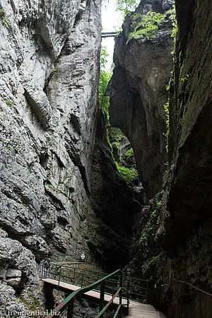 Gesicht im Fels der Breitachklamm