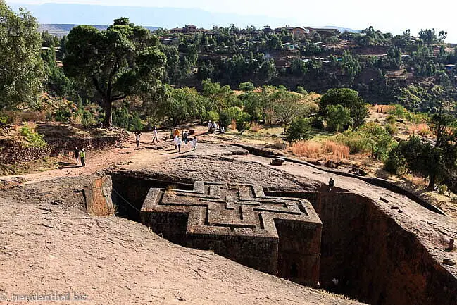 Kirche des Heiligen Georgs in Lalibela - Bet Giorgiys in Äthiopien