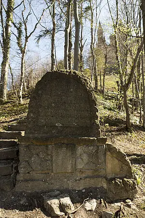 Gedenkstein unterhalb der Burg Hohenzollern