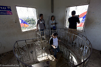 Treppenhaus im Patuxay Monument von Vientiane