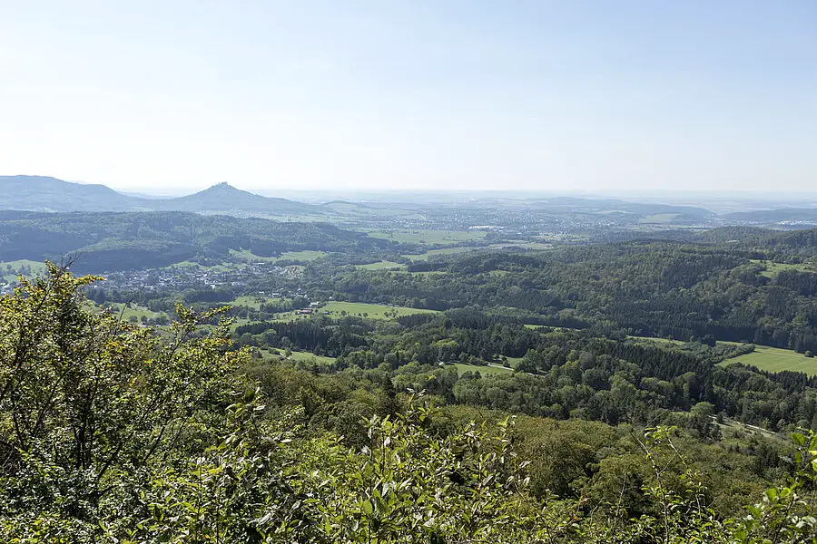 Sicht vom Dreifürstenstein zum Jusi