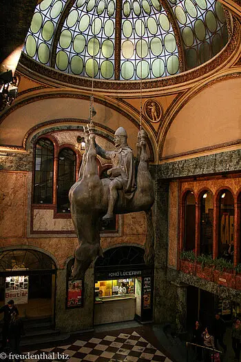 Persiflage auf das Reiterdenkmal des Heiligen Wenzel